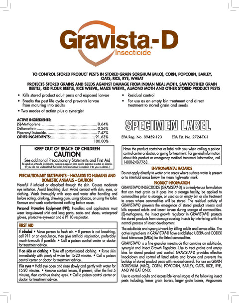 ravista-D insecticide tech sheet pg 1