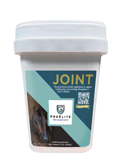 Tub of ProElite Joint horse supplement