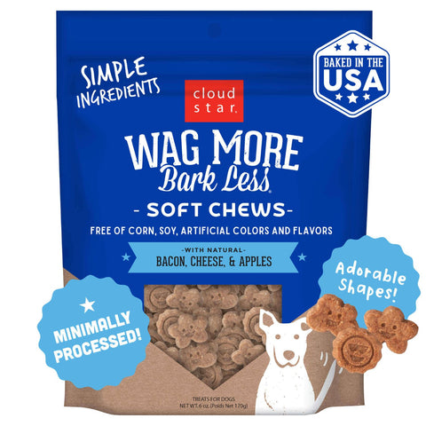 Wag More Bark Less Bacon Cheese and Apples Soft and Chewy Dog Treats