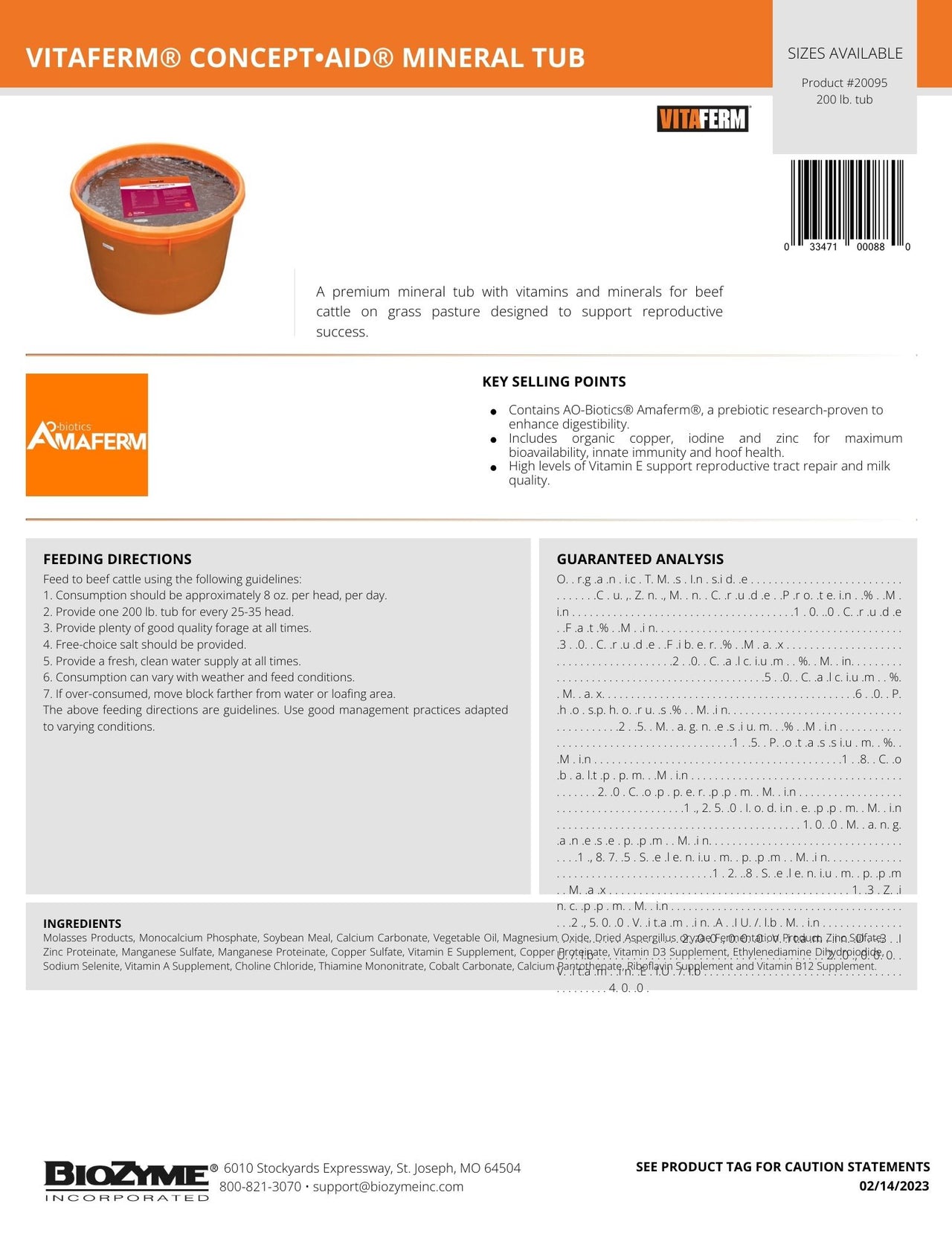 VitaFerm Concept Aid Cattle Mineral Tub – The Mill