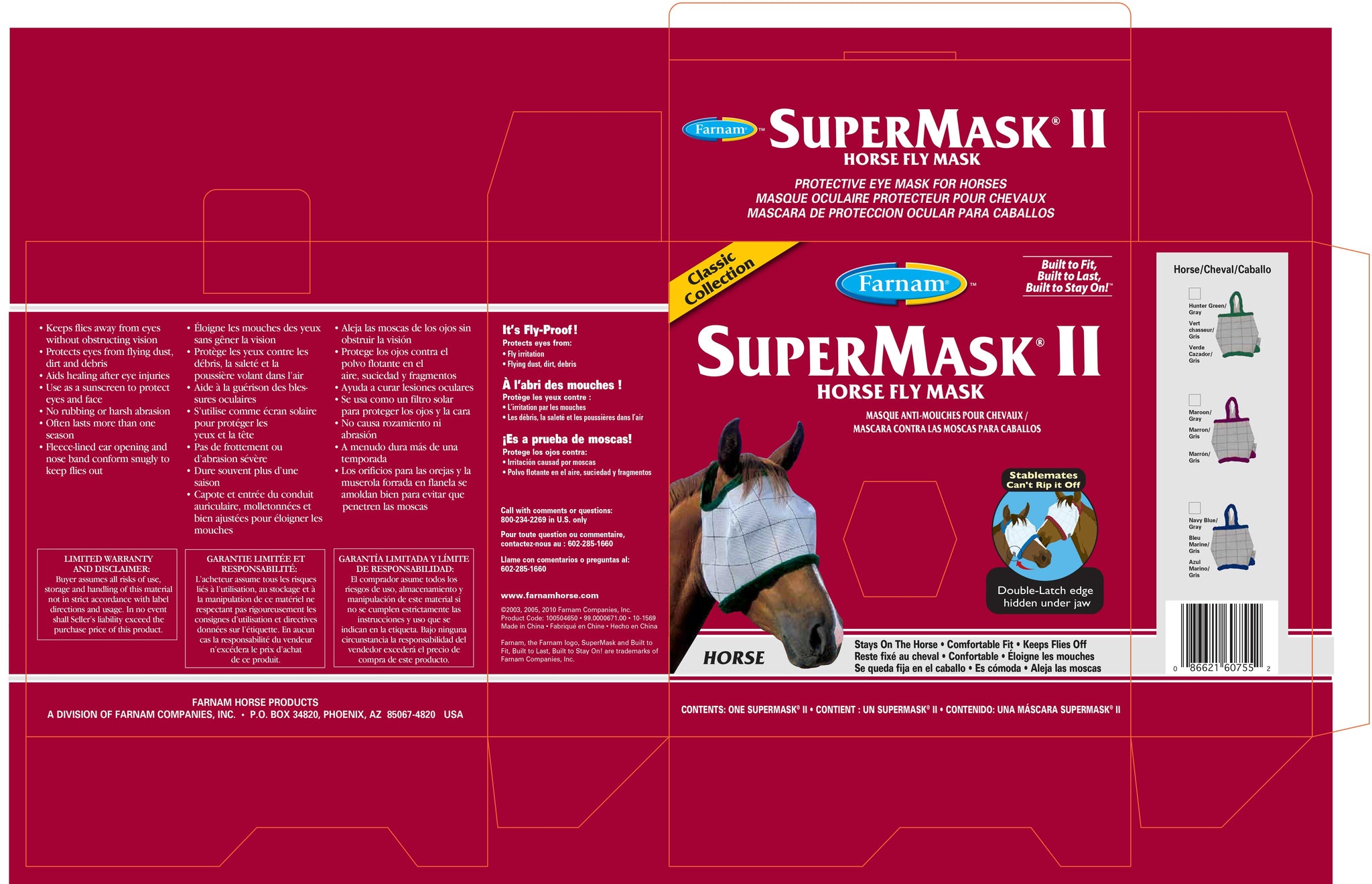 SuperMask II Classic without Ears, X-Large Horse - Jeffers