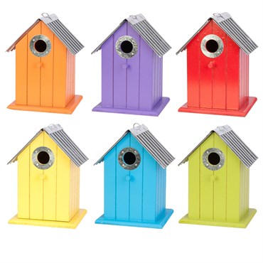 Woodlink Corrugated Metal Colorful Wren/Chickadee Birdhouse